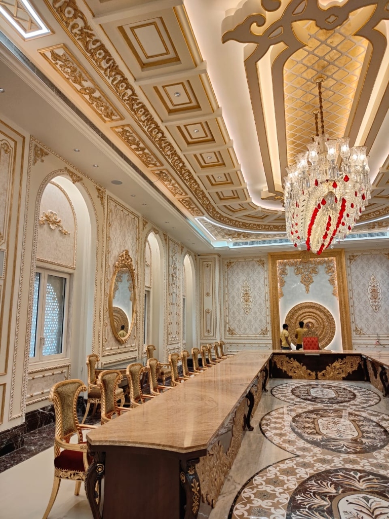 Luxury 24K Gold Leaf & Jaipur Heritage Wall Artwork by MNayakArts