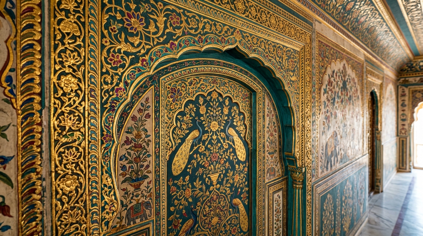 Jaipur Heritage Fresco & Gold Leafing by MNayakArts